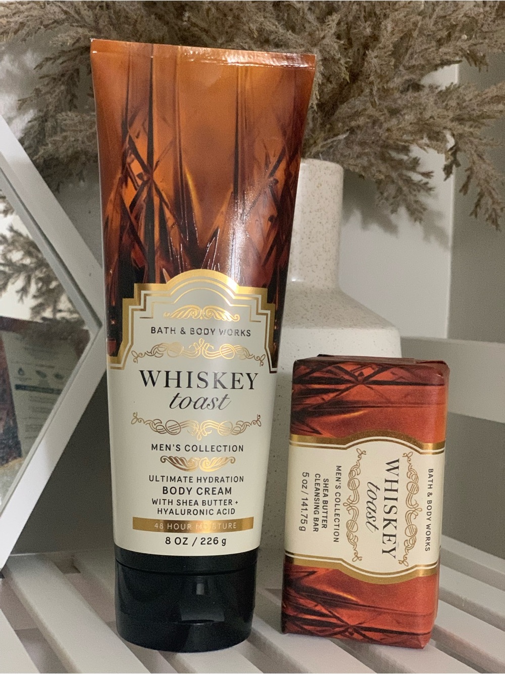 Bath & Body Works Whiskey Toast Body Cream & Soap Set